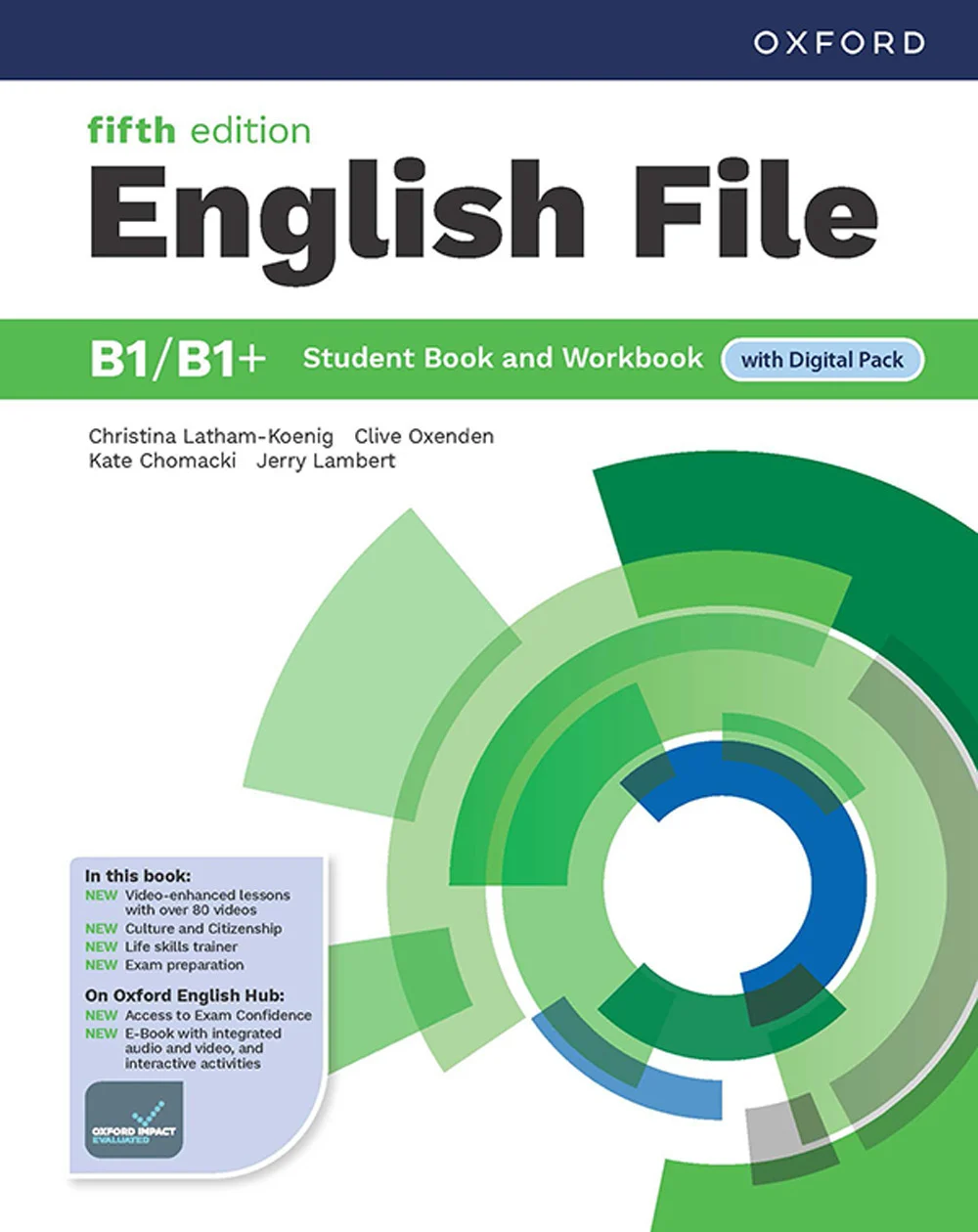 Cover of ENGLISH FILE 5TH EDITION B1/B1+: SB&WB + DIGITAL PACK (EBOOK + EXAM CONFIDENCE B1 + RESOURCES)